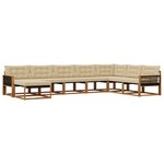 vidaXL Ensemble de canapés d'extérieur 8 pc Naturel et Beige