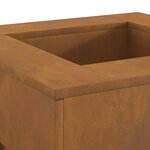 vidaXL Braise Marron 60 x 60 x 30 cm Acier Corten