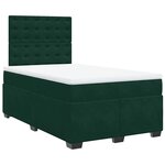vidaXL Sommier à lattes de lit avec matelas vert foncé 120x190 cm