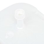 vidaXL Socle de parasol rempli de sable/d'eau 16 L Blanc Plastique