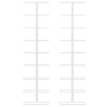 vidaXL Casier à vin mural pour 9 bouteilles 2 Pièces Blanc Fer