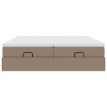 VidaXL Cadre de lit ottoman et matelas cappuccino 180x200cm similicuir