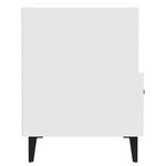 vidaXL Table de chevet Blanc Bois d'ingénierie