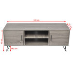 vidaXL Meuble TV 120x40x45 cm Gris