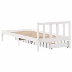 vidaXL Cadre de lit sans matelas blanc 75x190 cm bois de pin massif