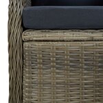 Vidaxl mobilier à dîner jardin 7 pièces et coussins résine tressée marron
