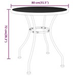 vidaXL Ensemble à manger de jardin 5 Pièces Maille Métal Anthracite