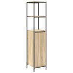 vidaXL Meuble de salle de bain avec étagères chêne sonoma 36x35x165 cm