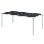vidaXL Ensemble à manger d'extérieur 9 Pièces Acier Noir