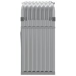 vidaXL Porte-bûches gris clair 120x45x100 cm acier galvanisé