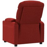 vidaXL Fauteuil inclinable électrique Rouge bordeaux Tissu