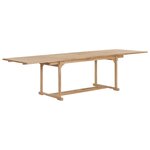 vidaXL Table extensible de jardin 180-280x100x75 cm Teck solide