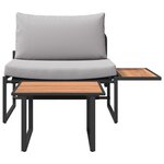 vidaXL Ensemble de canapé de jardin 2 pièces siège unique avec coussins gris clair