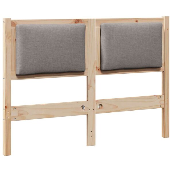 vidaXL Tête de lit Autre Marron 135 cm Bois massif en pin