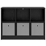 vidaXL Buffet avec tiroir Chêne noir 88 5 x 27 5 x 63 5 cm