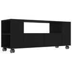 vidaXL Meuble TV Noir 120x35x48 cm Bois d'ingénierie