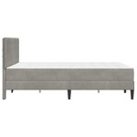 vidaXL Cadre de lit avec matelas Gris clair 140 x 190 cm Velours