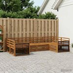 vidaXL Ensemble de canapés d'extérieur 6 pc Naturel