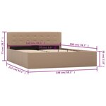 vidaXL Cadre de lit à rangement hydraulique sans matelas 140x200 cm