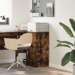 vidaXL Buffet Chêne fumé 38 x 34 5 x 75 cm Bois d'ingénierie