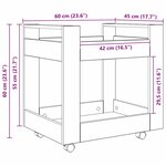 vidaXL Trolley de Bureau Bois Ancien 60 x 45 x 60 cm Bois d'ingénierie