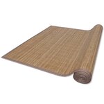 vidaXL Tapis en bambou marron à latte rectangulaire 150 x 200 cm