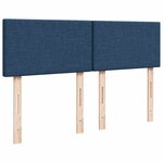 vidaXL Sommier à lattes de lit avec matelas Bleu 140x190 cm Tissu