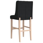vidaXL Chaises de bar lot de 2 bois massif d'hévéa et tissu