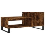 vidaXL Table basse Chêne fumé 100x50x45 cm Bois d'ingénierie