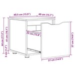 vidaXL Cabinet de salle de bain Noir 40 5 x 40 x 44 cm