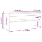 vidaXL Meuble TV Chêne Sonoma 100 x 35 x 40 cm Bois d'ingénierie
