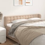 vidaXL Tête de lit avec oreilles Cappuccino 203x23x78/88 cm Similicuir