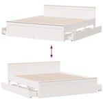 vidaXL Cadre de lit sans matelas avec tête de lit 200x200 cm bois pin
