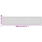 vidaXL Tapis rectangulaire noir 80x400 cm bambou