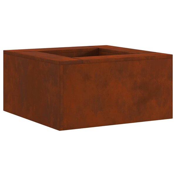 vidaXL Boule de feu Rouillé 60 x 60 x 30 cm Acier patiné
