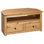vidaXL Meuble TV d'angle 93x49x49 cm Pin solide Assortiment Panama