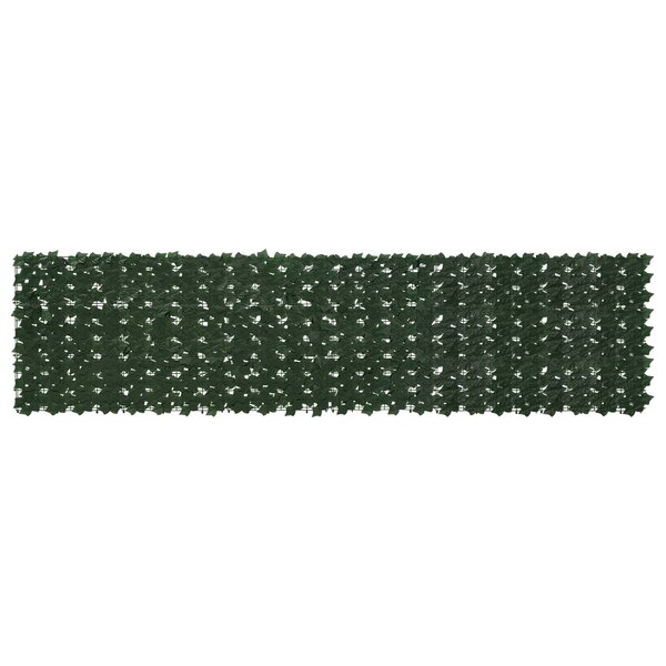 vidaXL Écran de balcon avec feuilles Vert foncé 300 x 75 cm