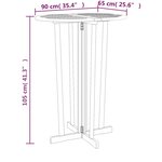 vidaXL Table de bar 90x65x105 cm Bois de teck solide