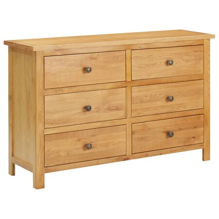 vidaXL Commode 105x33 5x73 cm Bois de chêne massif