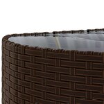 vidaXL Salon de jardin avec coussins 7 Pièces marron résine tressée