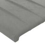 vidaXL Tête de lit Gris clair 80x5x78/88 cm Velours