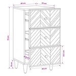 vidaXL Armoires de rangement avec tiroir Marron 40 x 33 5 x 75 cm