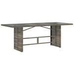 vidaXL Ensemble de bistro de jardin 9 Pièces coussins gris poly rotin