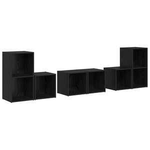 vidaXL Ensemble meuble TV 6 Pièces Chêne noir Bois d'ingénierie