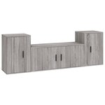 vidaXL Ensemble de meubles TV 3 Pièces Sonoma gris Bois d'ingénierie