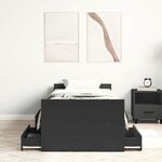 vidaXL Cadre de lit sans matelas noir 100x200 cm