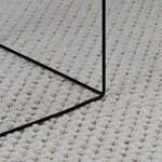 vidaXL Tapis de surface Carré HUARTE Crème 200 x 200 cm Polyester