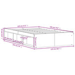 vidaXL Cadre de lit chêne fumé 120x190 cm petit double