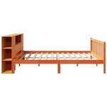 vidaXL Lit bibliothèque sans matelas cire marron 180x200 cm pin massif
