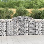 vidaXL Paniers à gabions arqués 9 Pièces 300x50x100/120 cm fer galvanisé